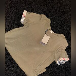 Burberry Tee with Check Accents